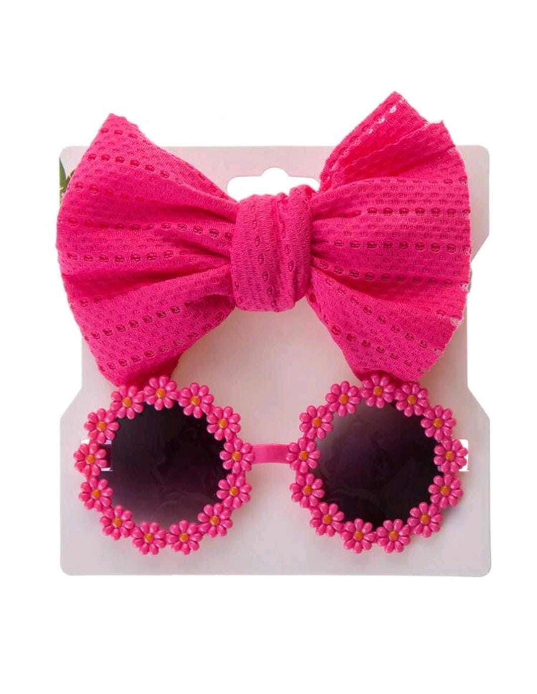 Set Primavera Encantada – Moño + Gafas Flor Daisy Kids