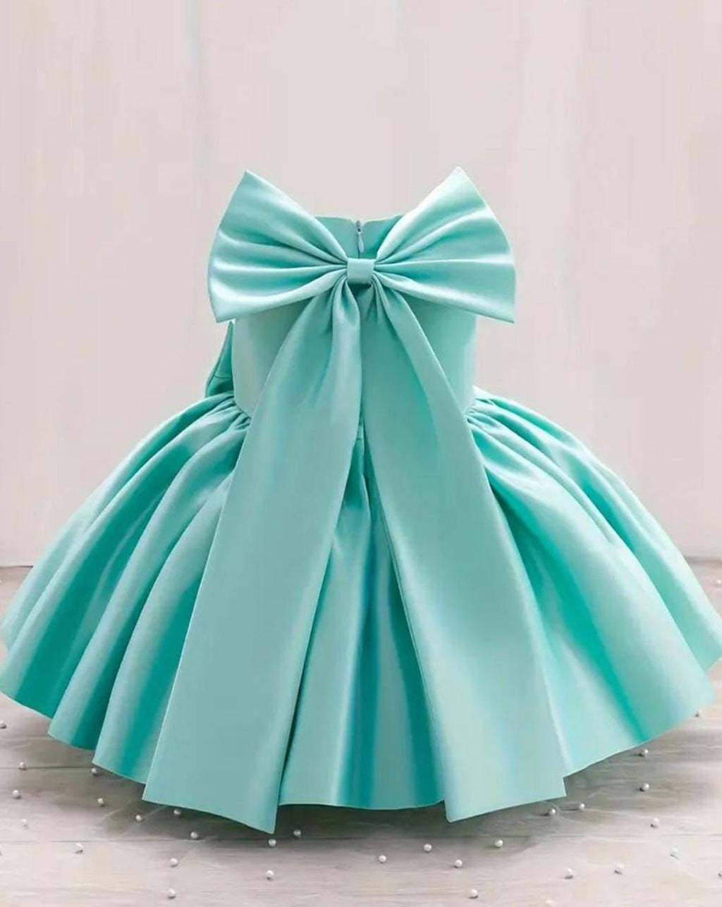 Vestido Satín Unicolor