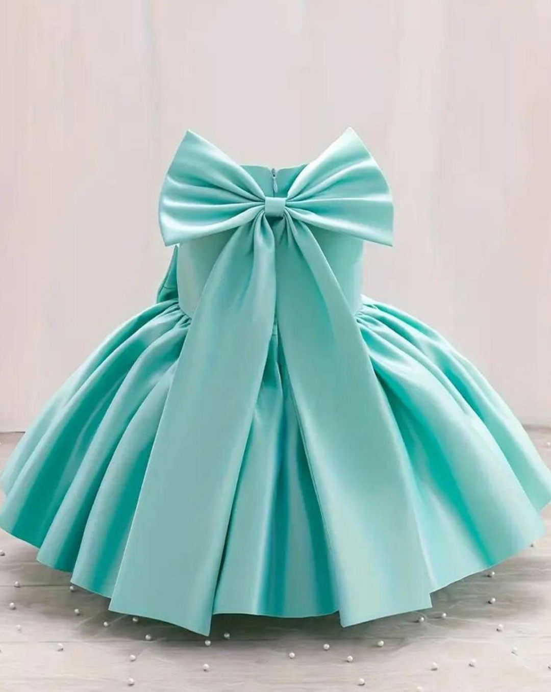 Vestido Satín Unicolor