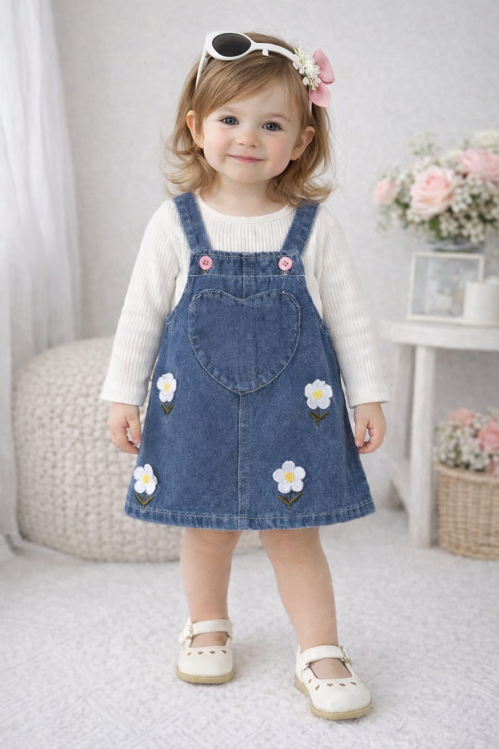 Vestido Jardín de Corazones Denim