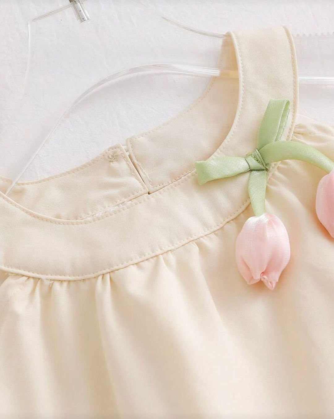 Conjunto Manga Sisa y Falda Rosa Tulipán