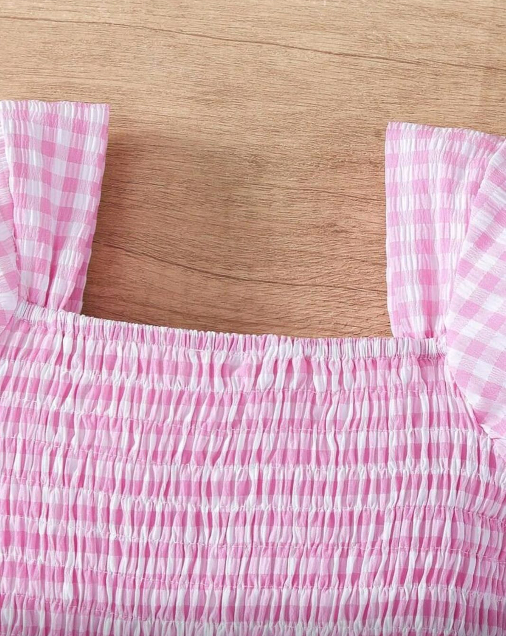 Blusa cuadros y jean flores