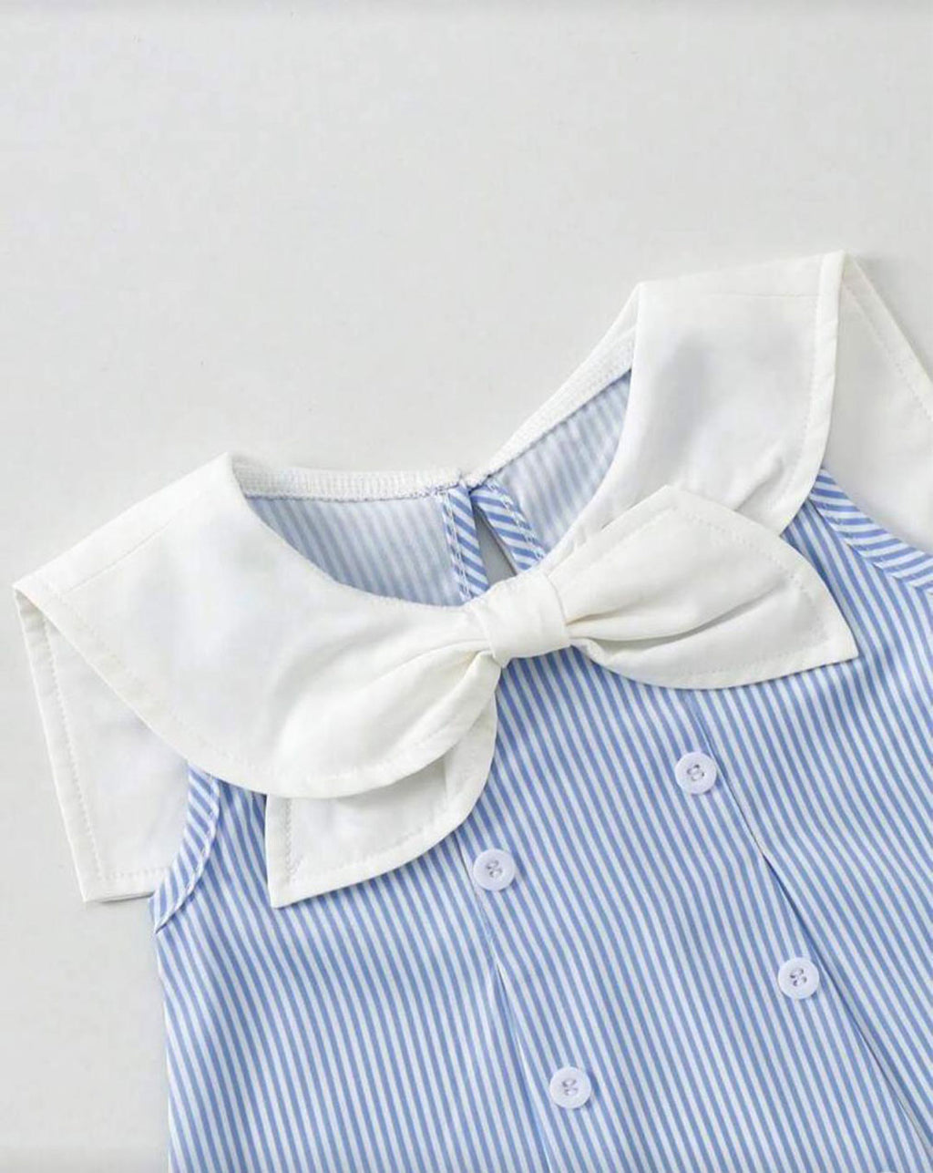 Vestido Rayas Azul Cuello Marinero