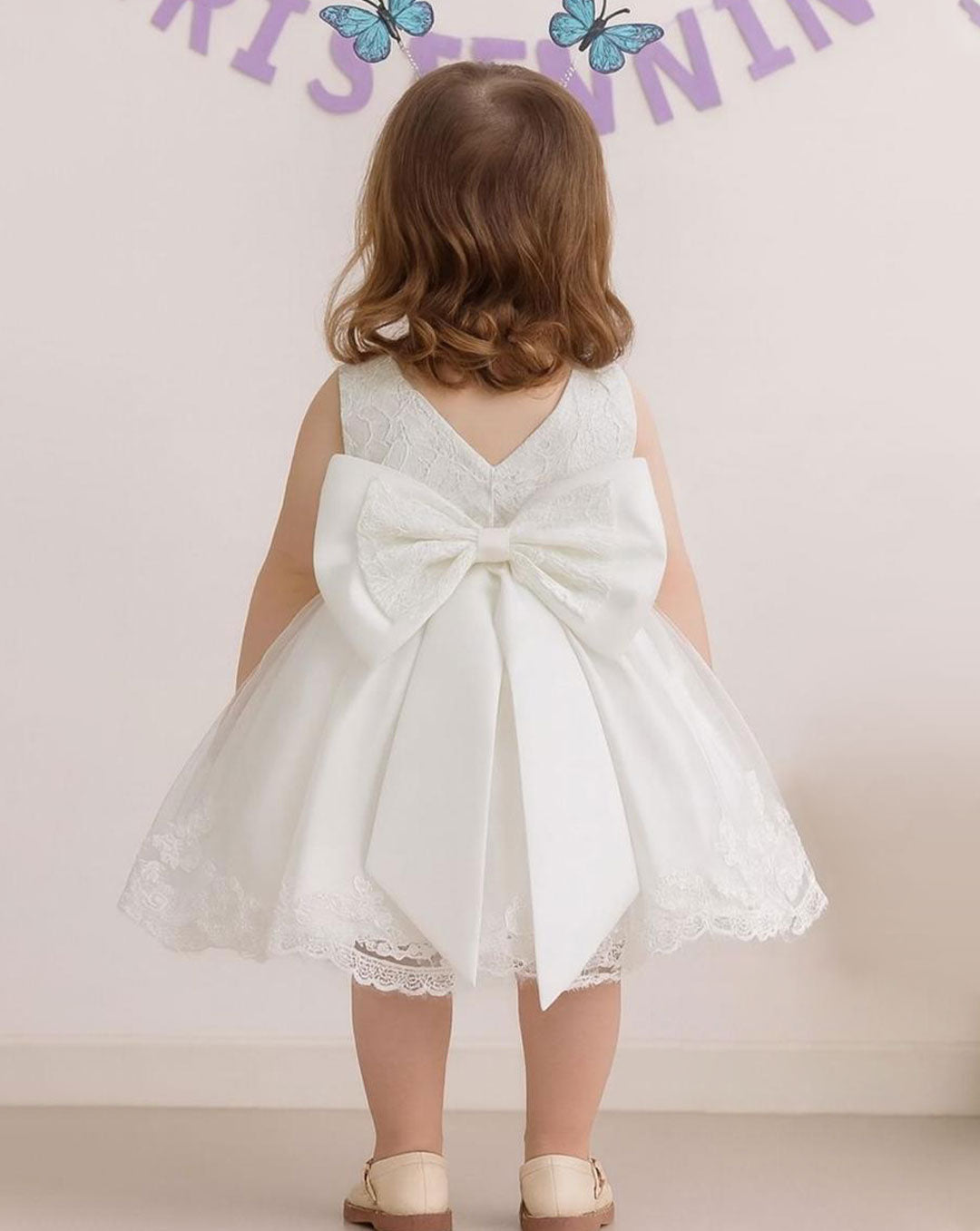 Vestido Blanco Princesa con Encaje