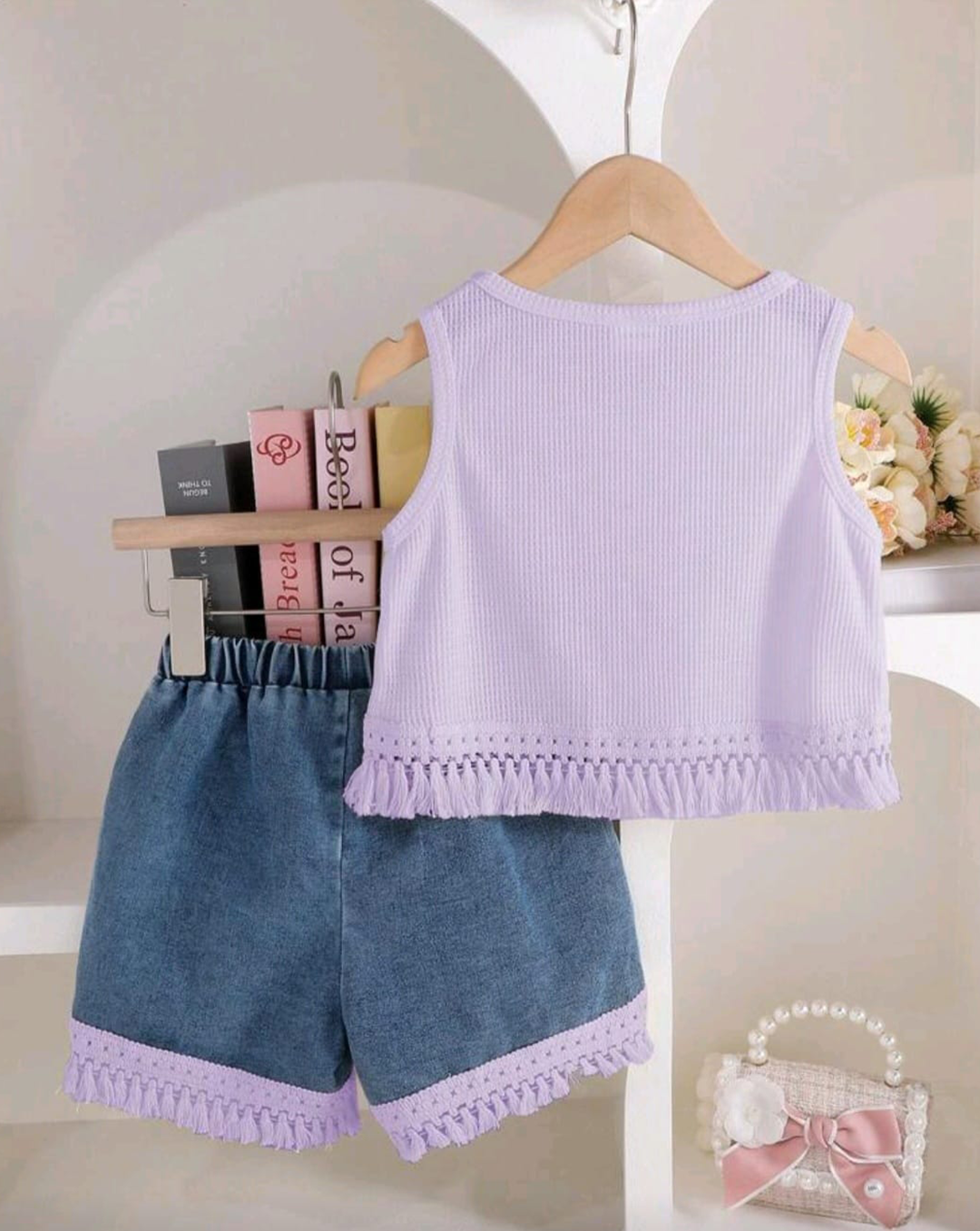 Conjunto blusa y short hilos
