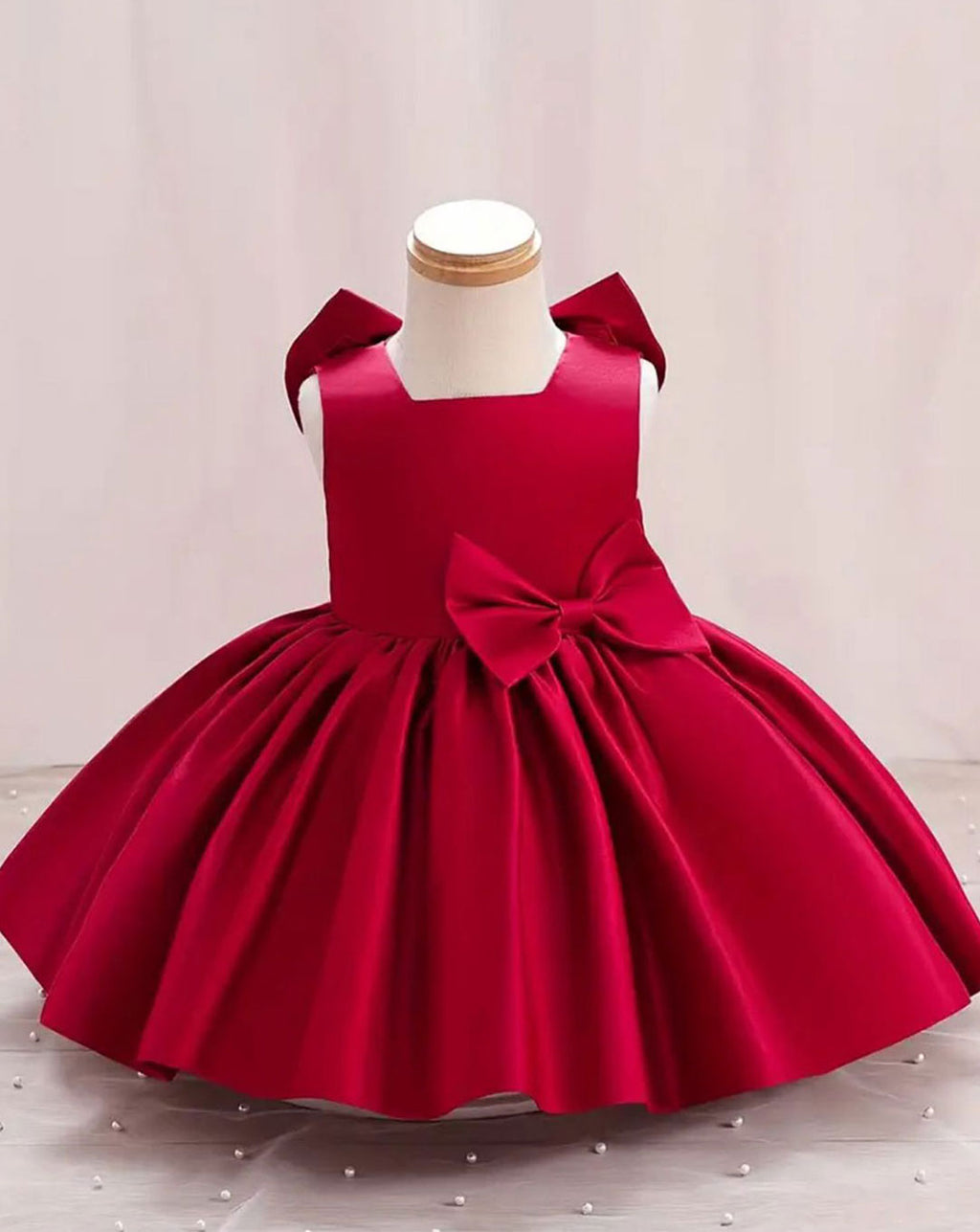 Vestido Satín Unicolor