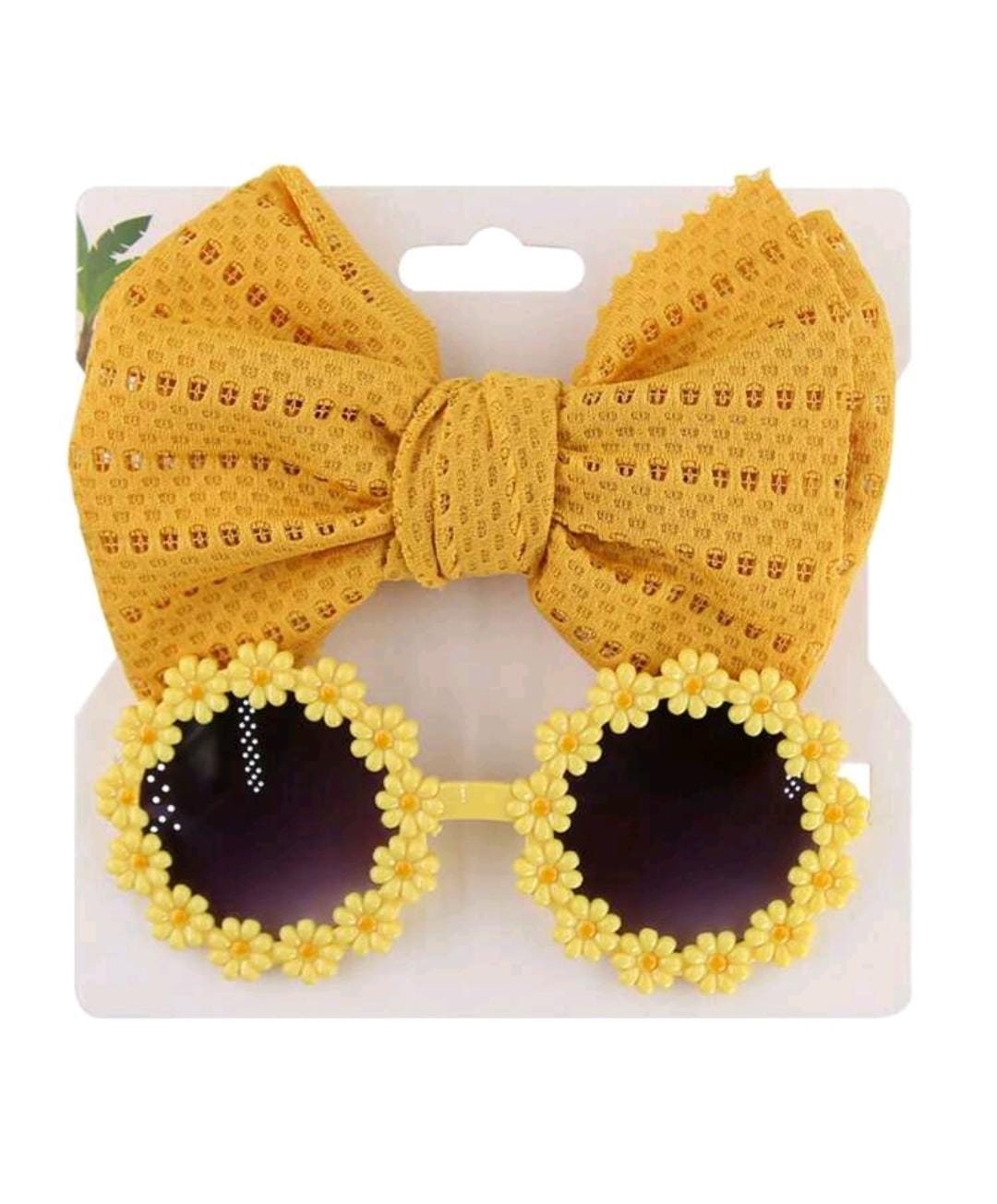 Set Primavera Encantada – Moño + Gafas Flor Daisy Kids