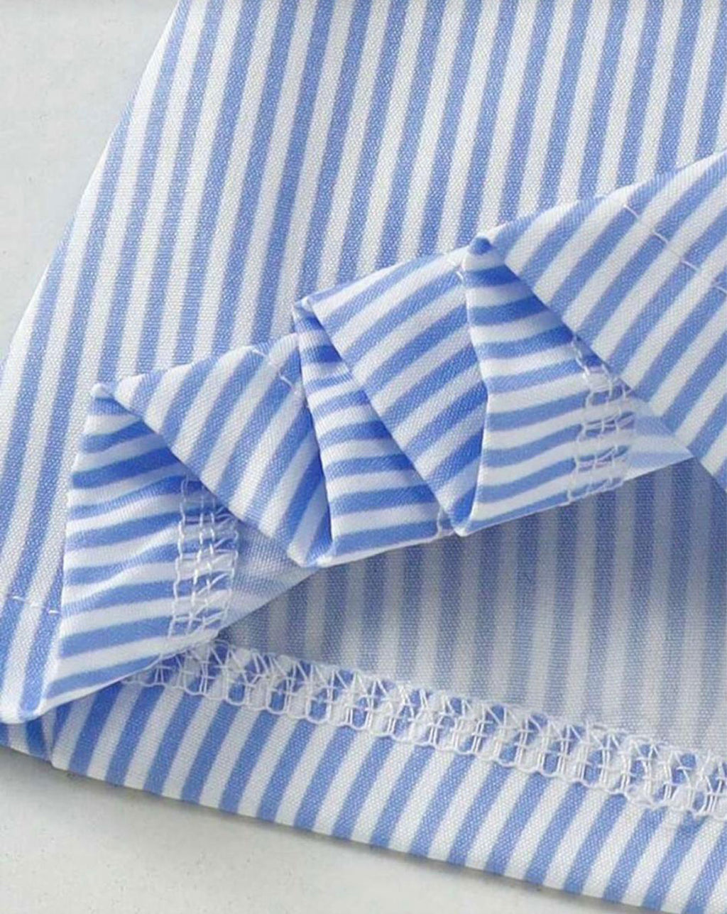 Vestido Rayas Azul Cuello Marinero