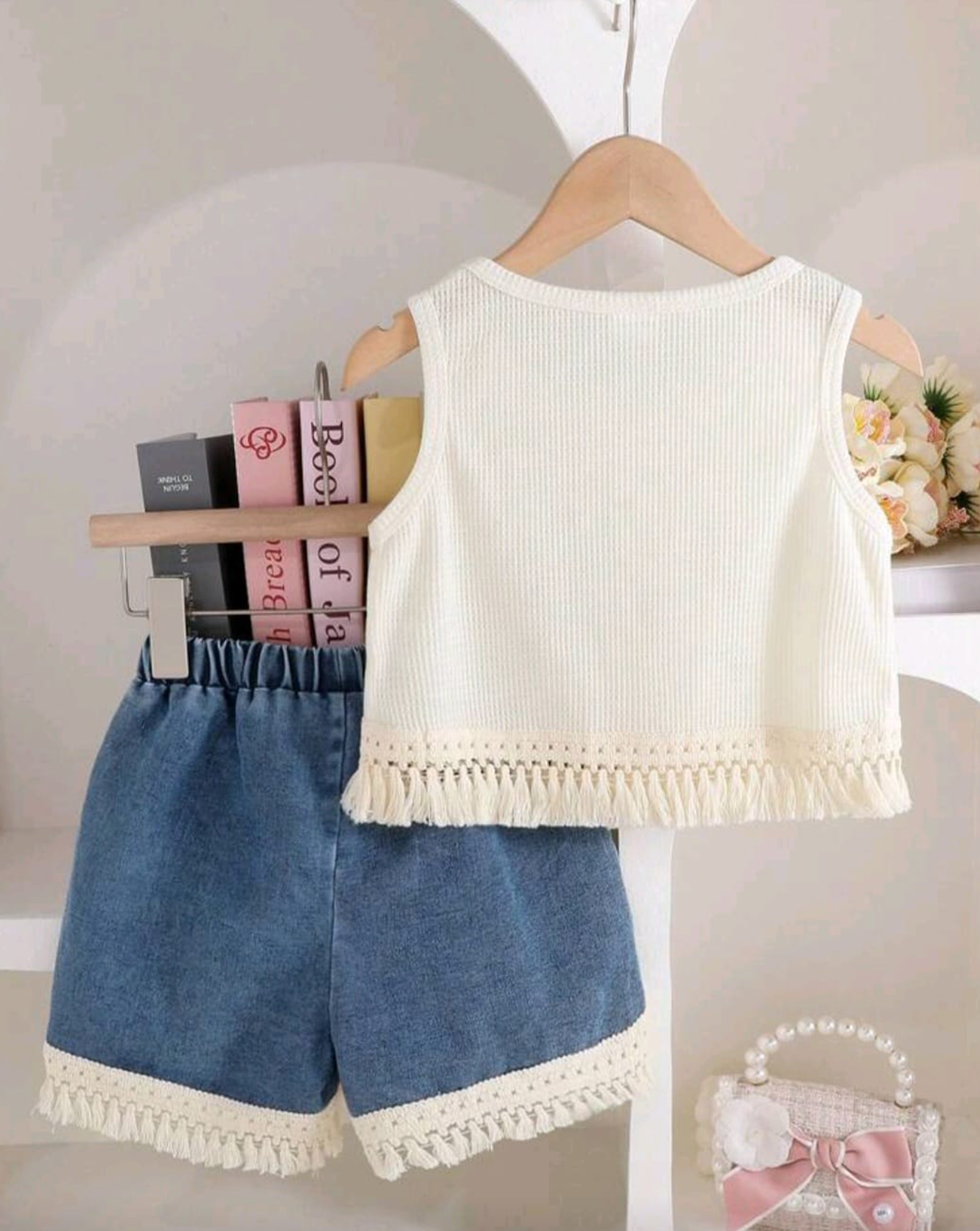 Conjunto blusa y short hilos