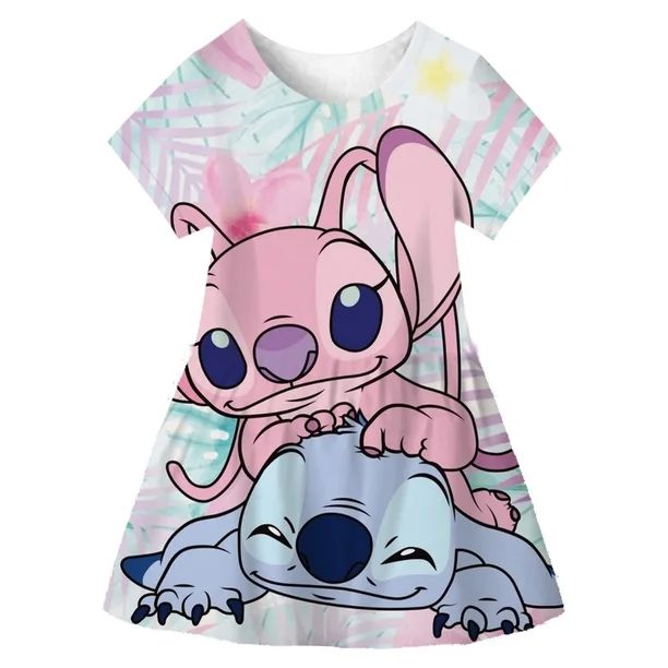 Vestido Angel y Stitch Tropical