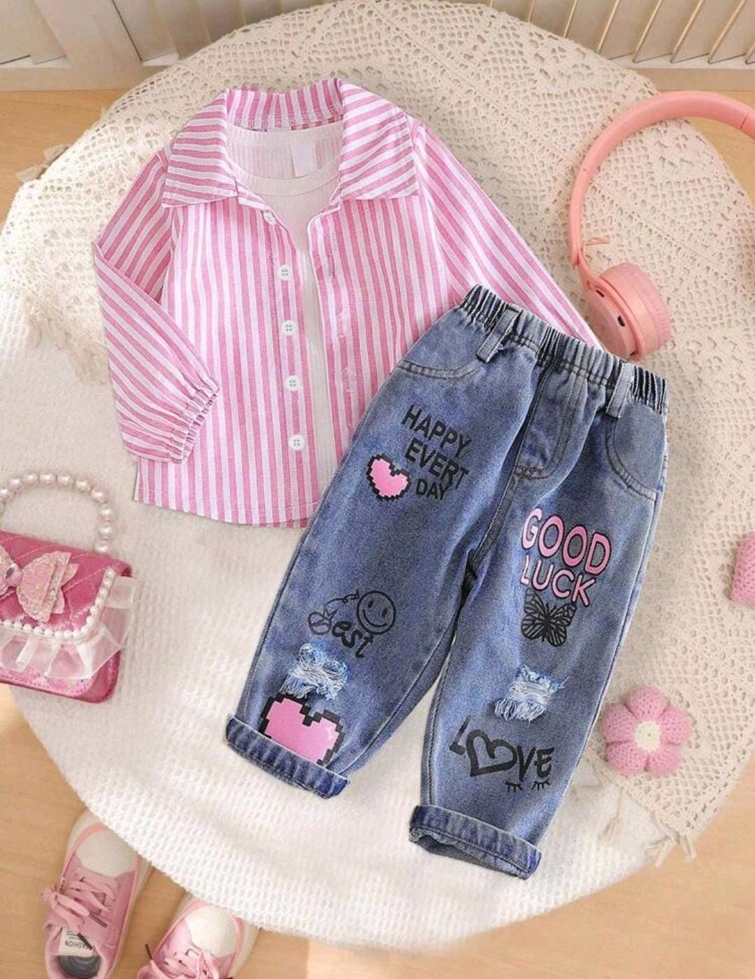 Conjunto Infantil "Dulce Rayita Pink"