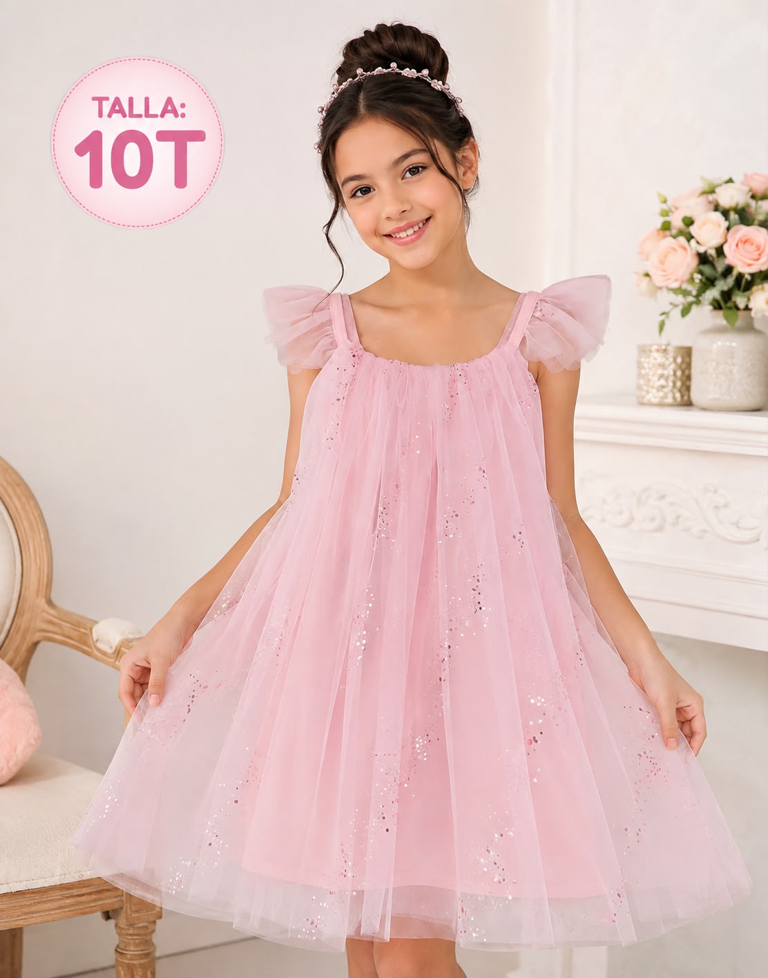 Vestido Ensueño de Tul Estrellado