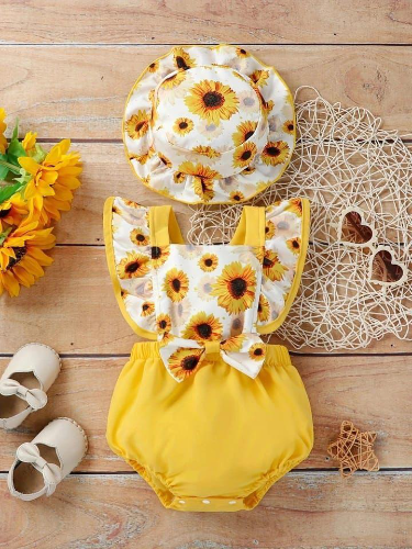 Asoleador girasoles con sombrero