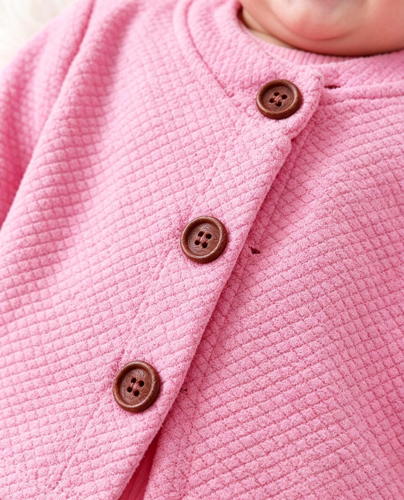 Vestido Bebé fresa mas chaqueta rosa