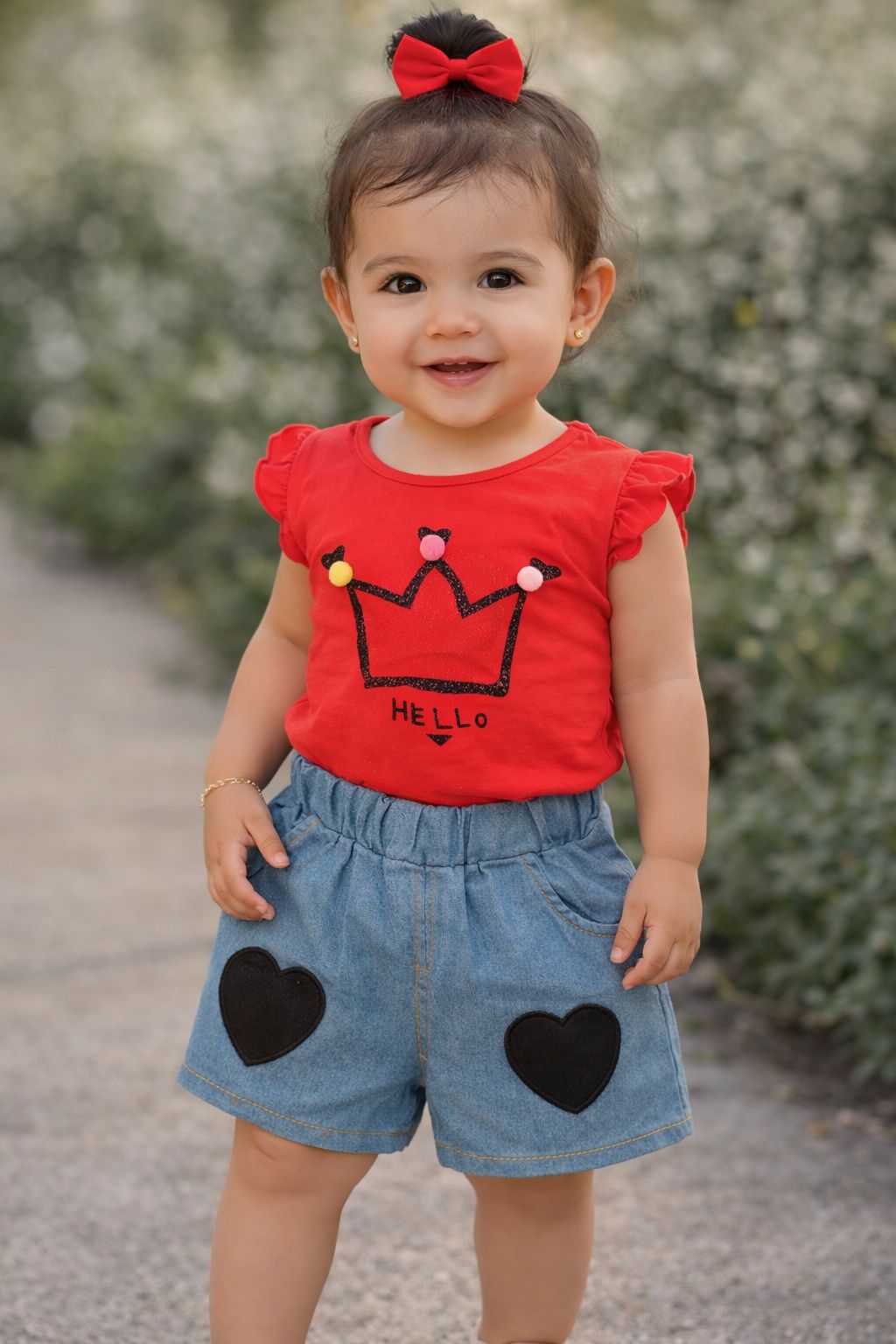 Conjunto Infantil Princesa Corazón Denim