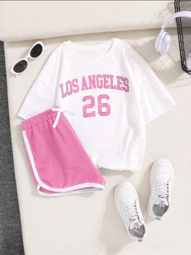camiseta los angeles y short deportivo