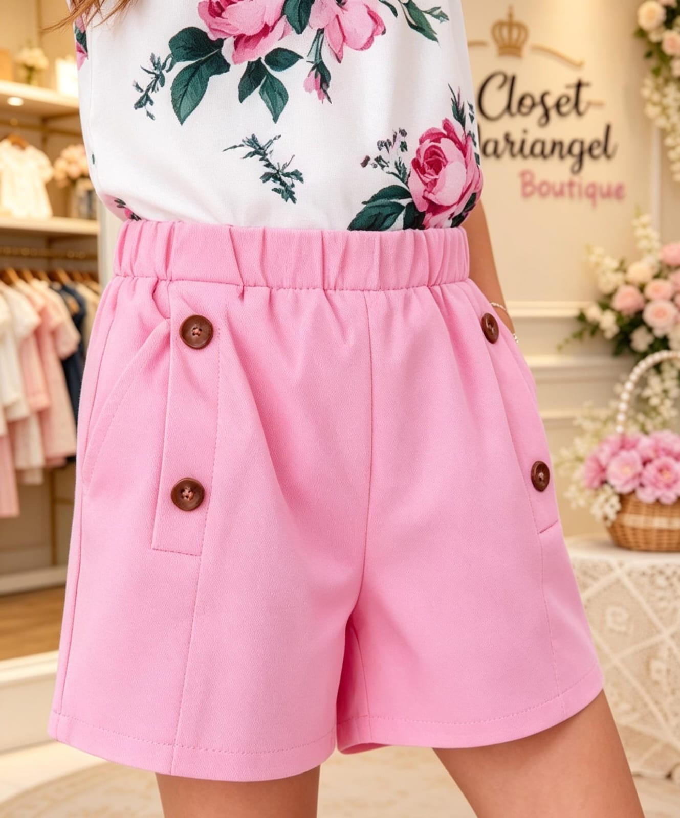 Conjunto Floral Princess Rosa