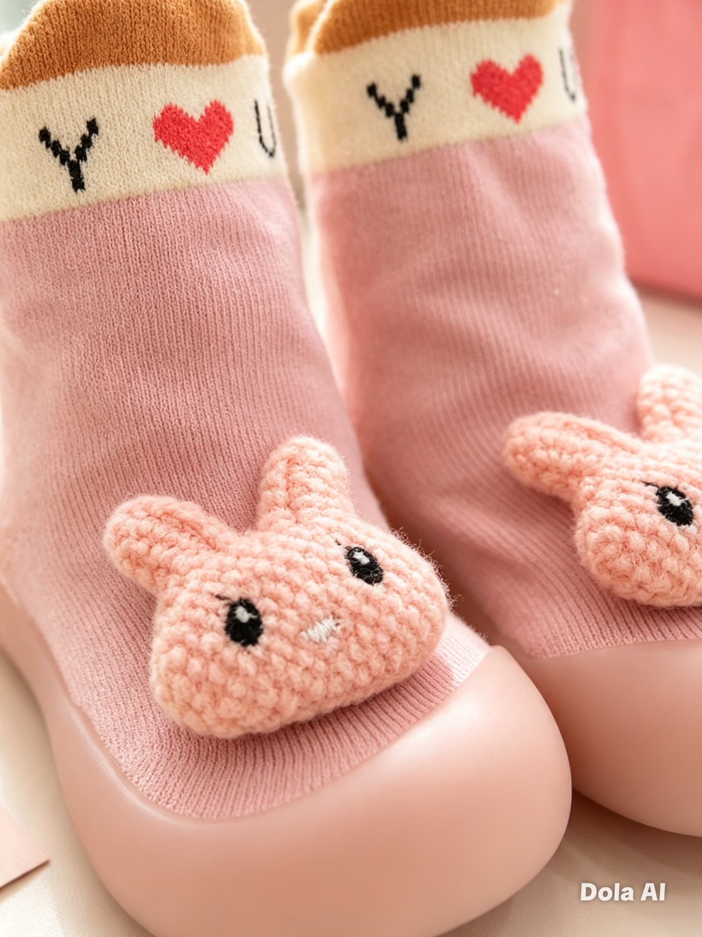 Medias Antideslizantes Plush Conejita para Bebé
