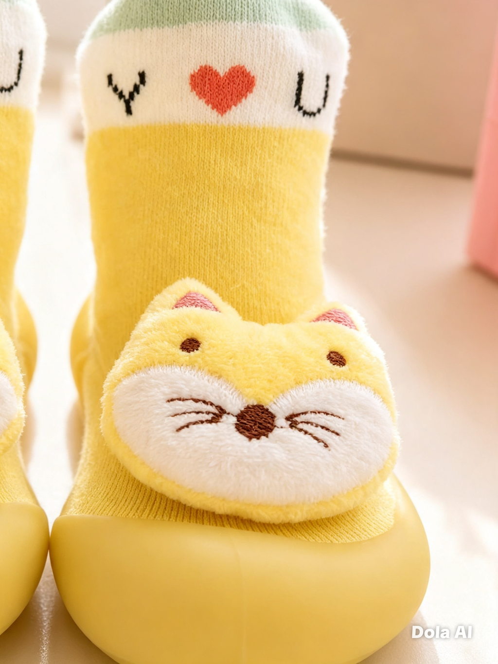 Medias Antideslizantes Bebé "Gatito Soleado"