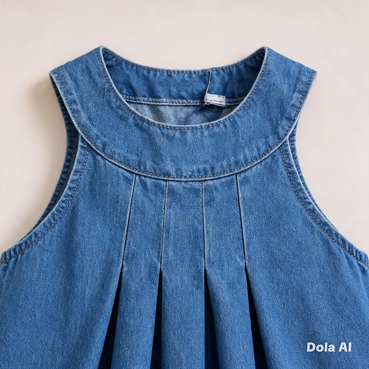 Conjunto Total Denim Pleated Blue