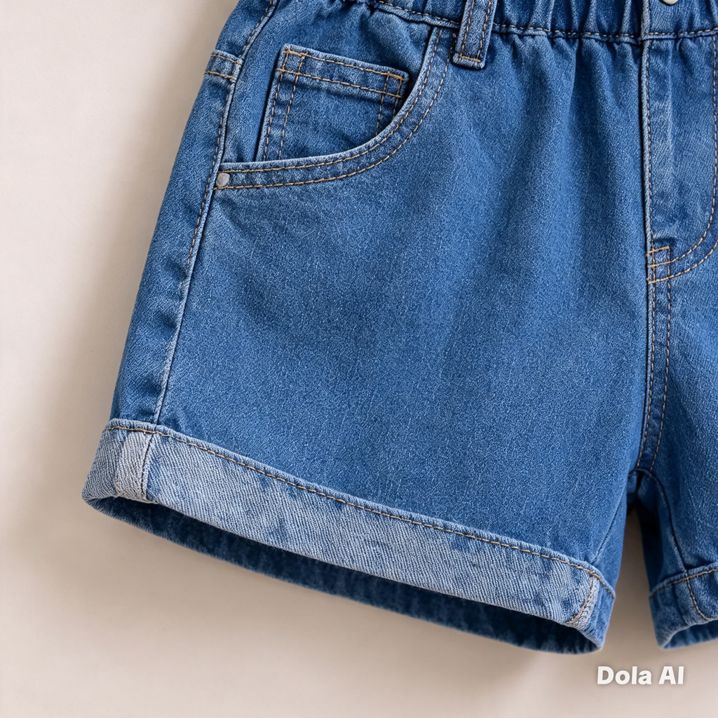 Conjunto Total Denim Pleated Blue