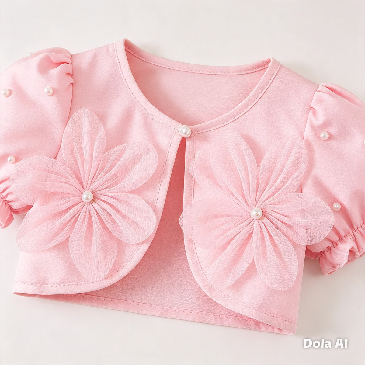 Vestido Royal Bloom & Torera Pearl Pink