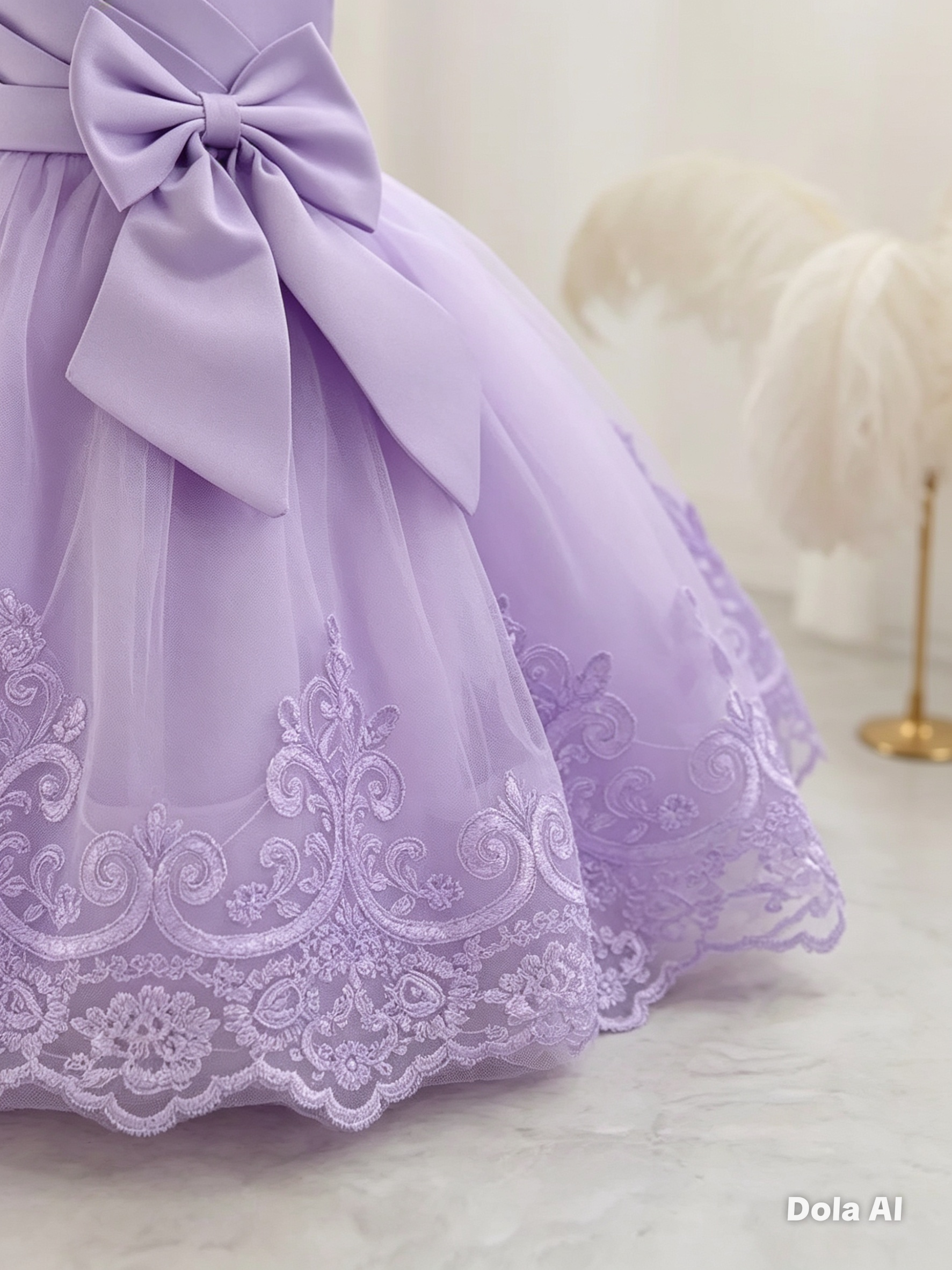 Vestido Infantil Princesa Lavanda Encantada