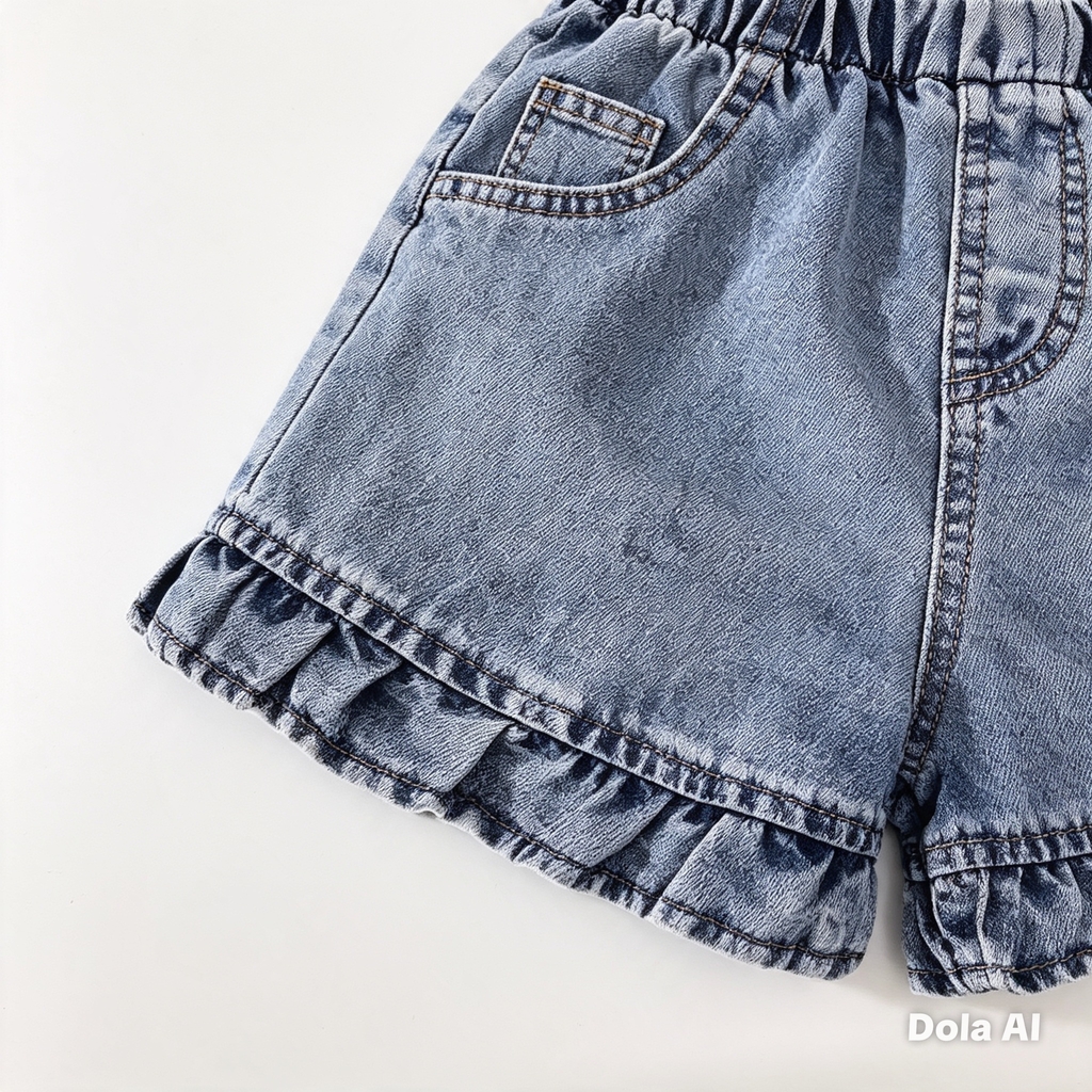 Conjunto Total Denim Peplum & Ruffles