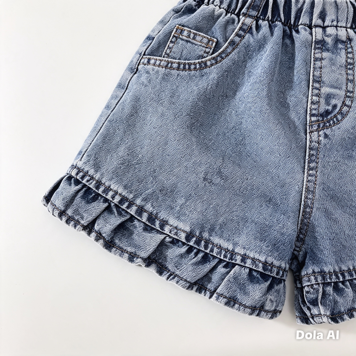 Conjunto Total Denim Peplum & Ruffles