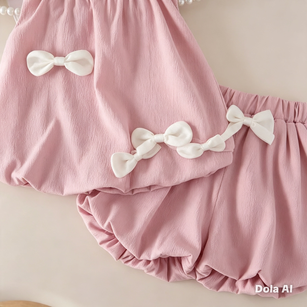 Conjunto Pink Coquette Bows