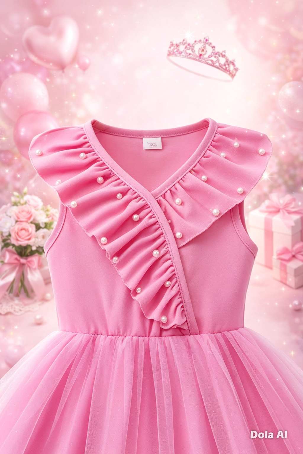 Vestido Princesa Perla Rosa