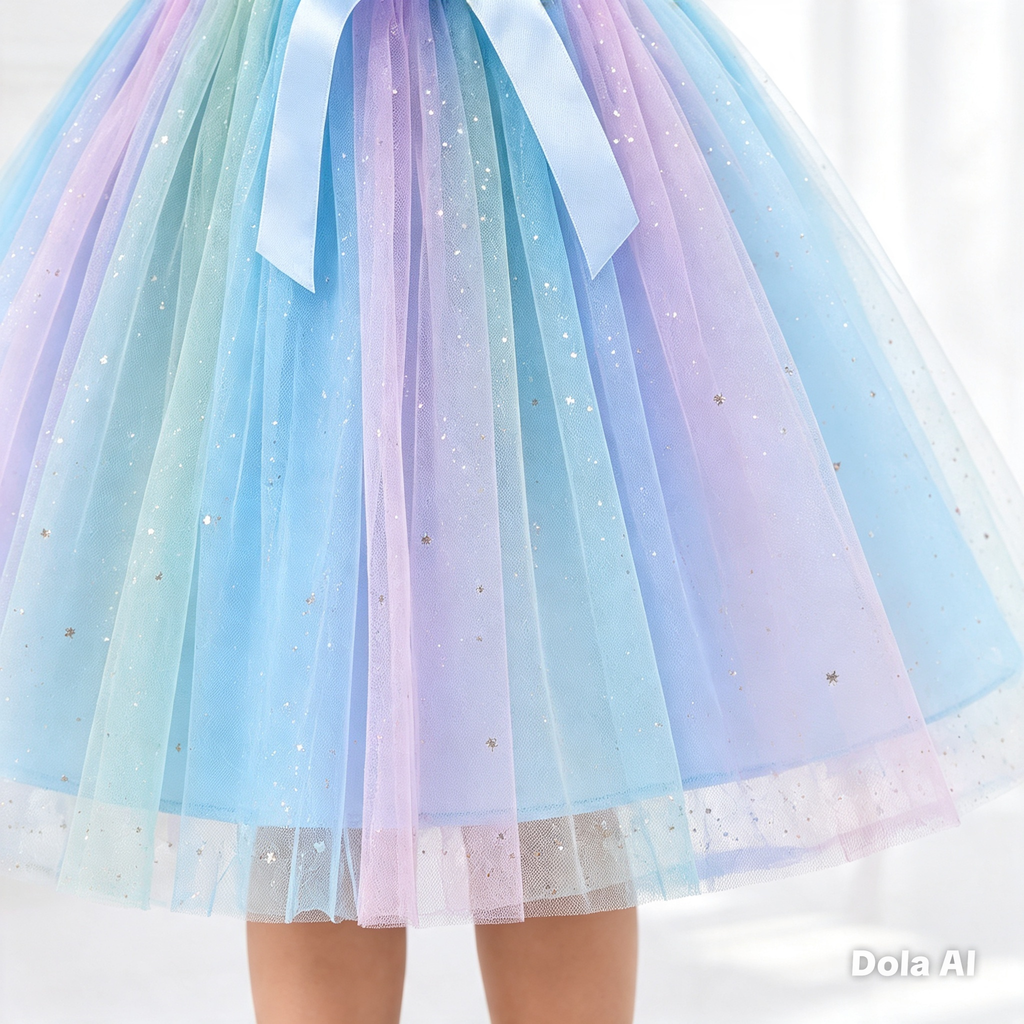 VESTIDO PRINCESA ARCOÍRIS