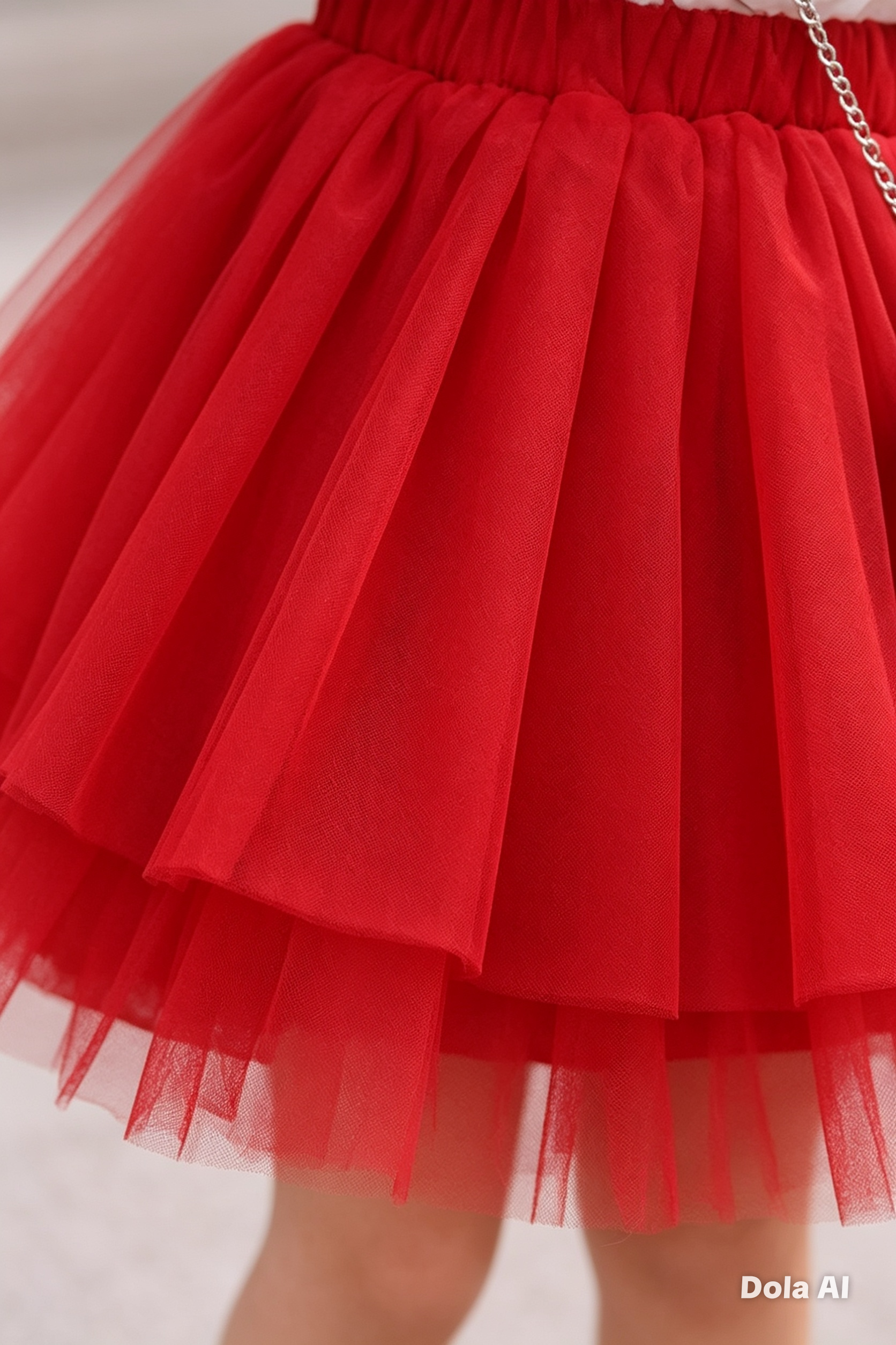 Conjunto Blusa Cerezas y Falda Roja