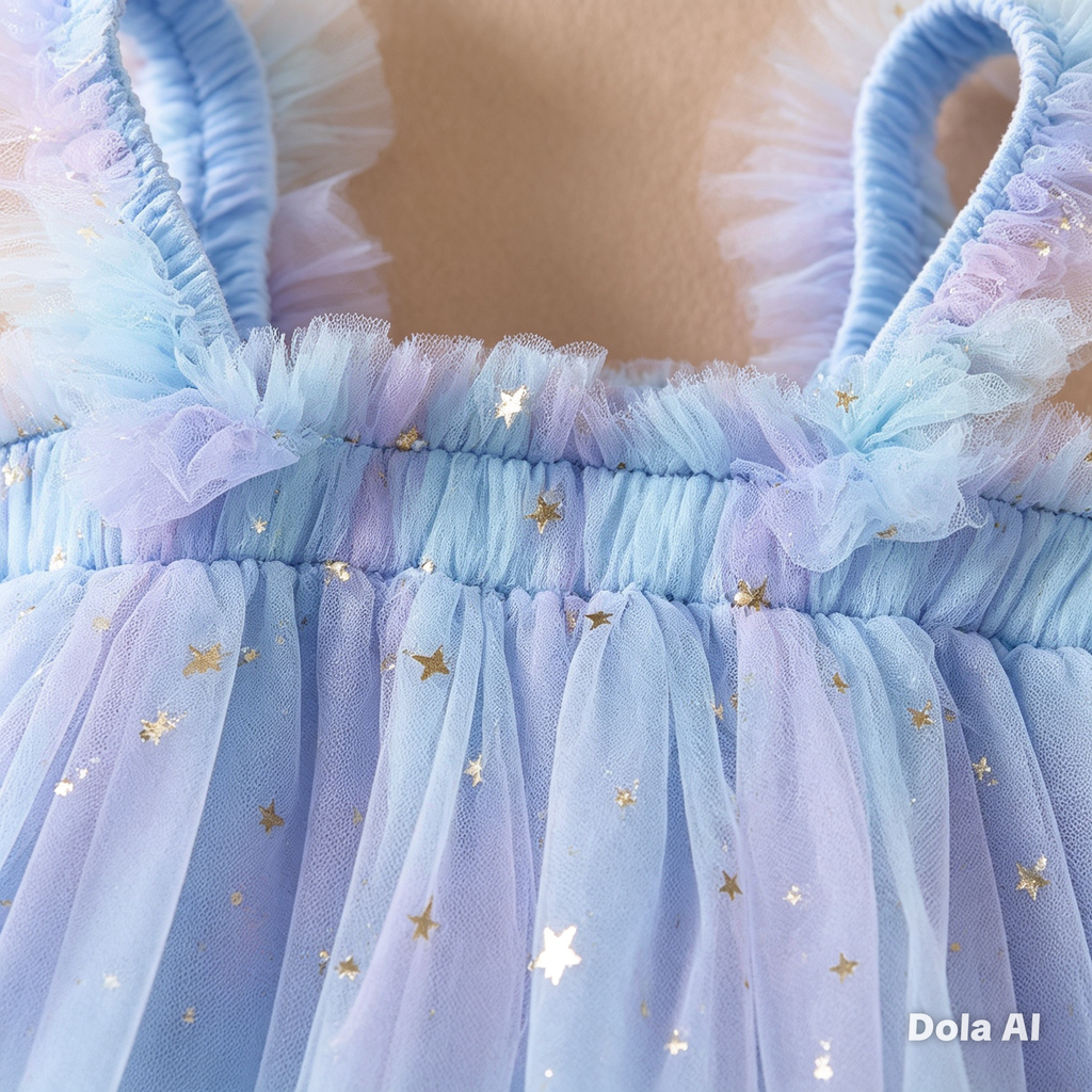 Vestido destellos de galaxia pastel
