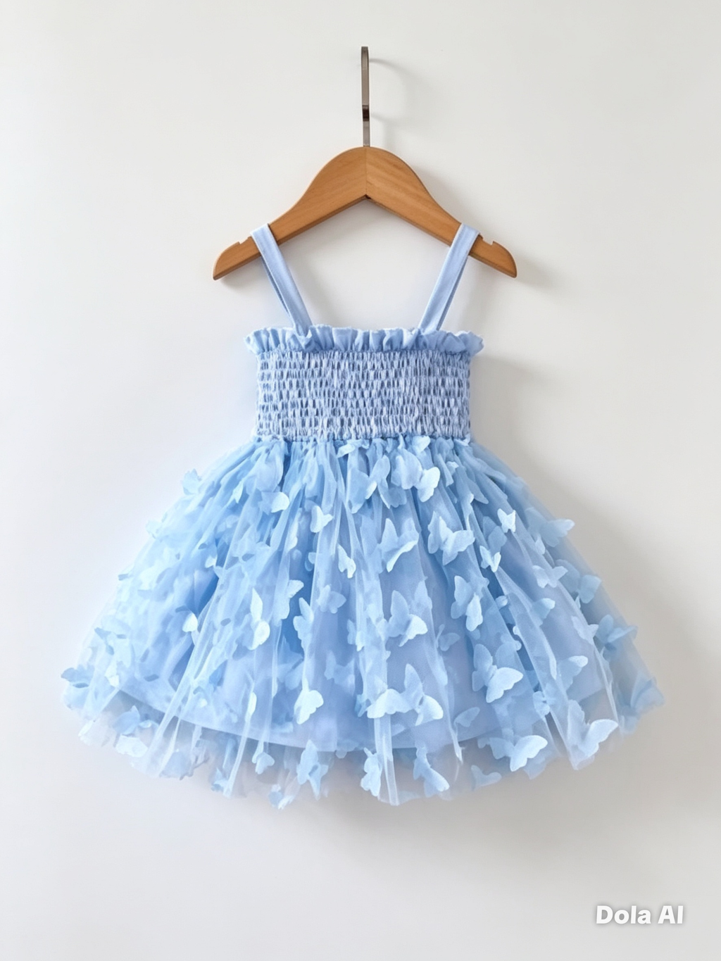 Vestido azul mariposas encantadas