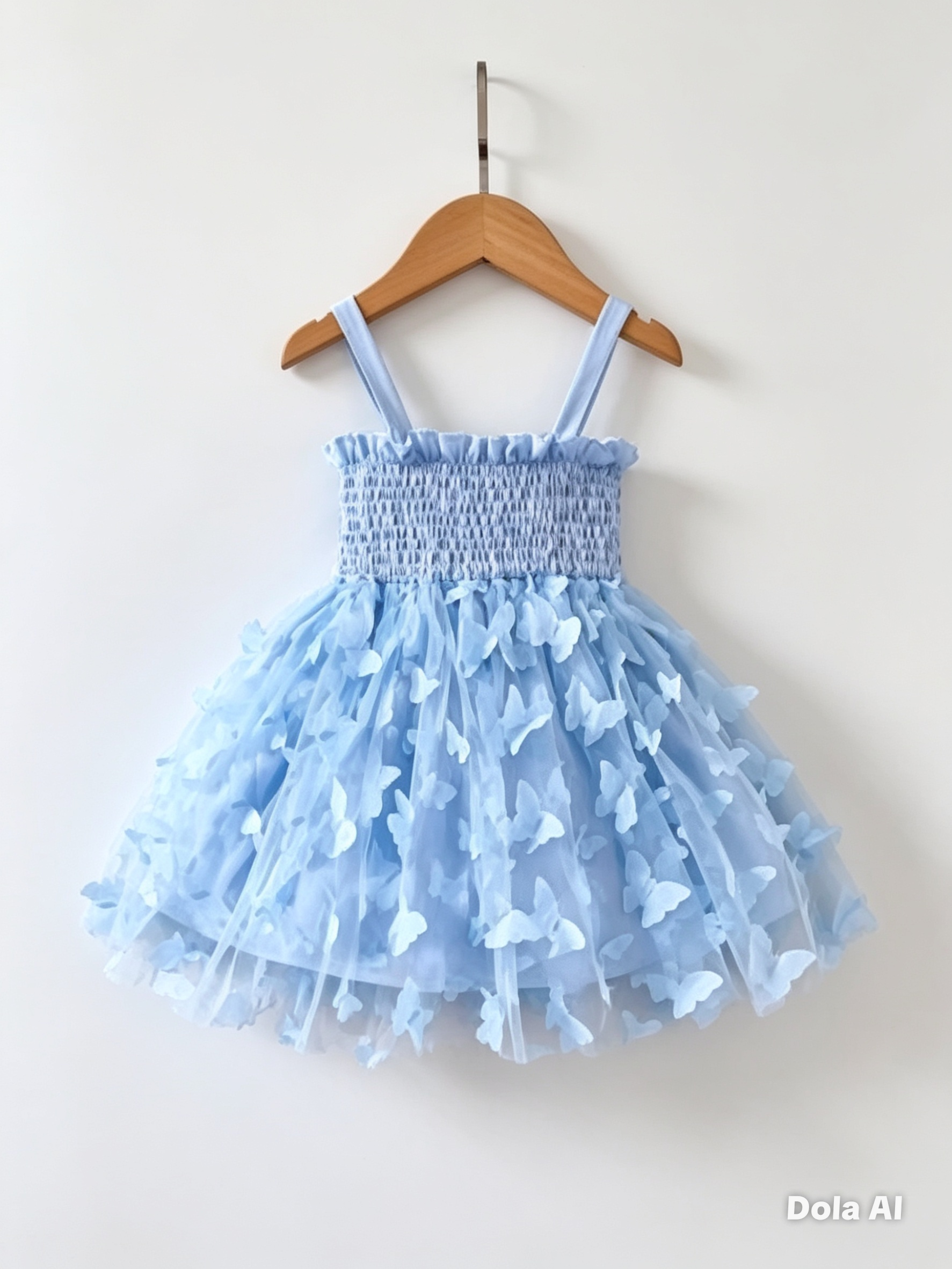 Vestido azul mariposas encantadas