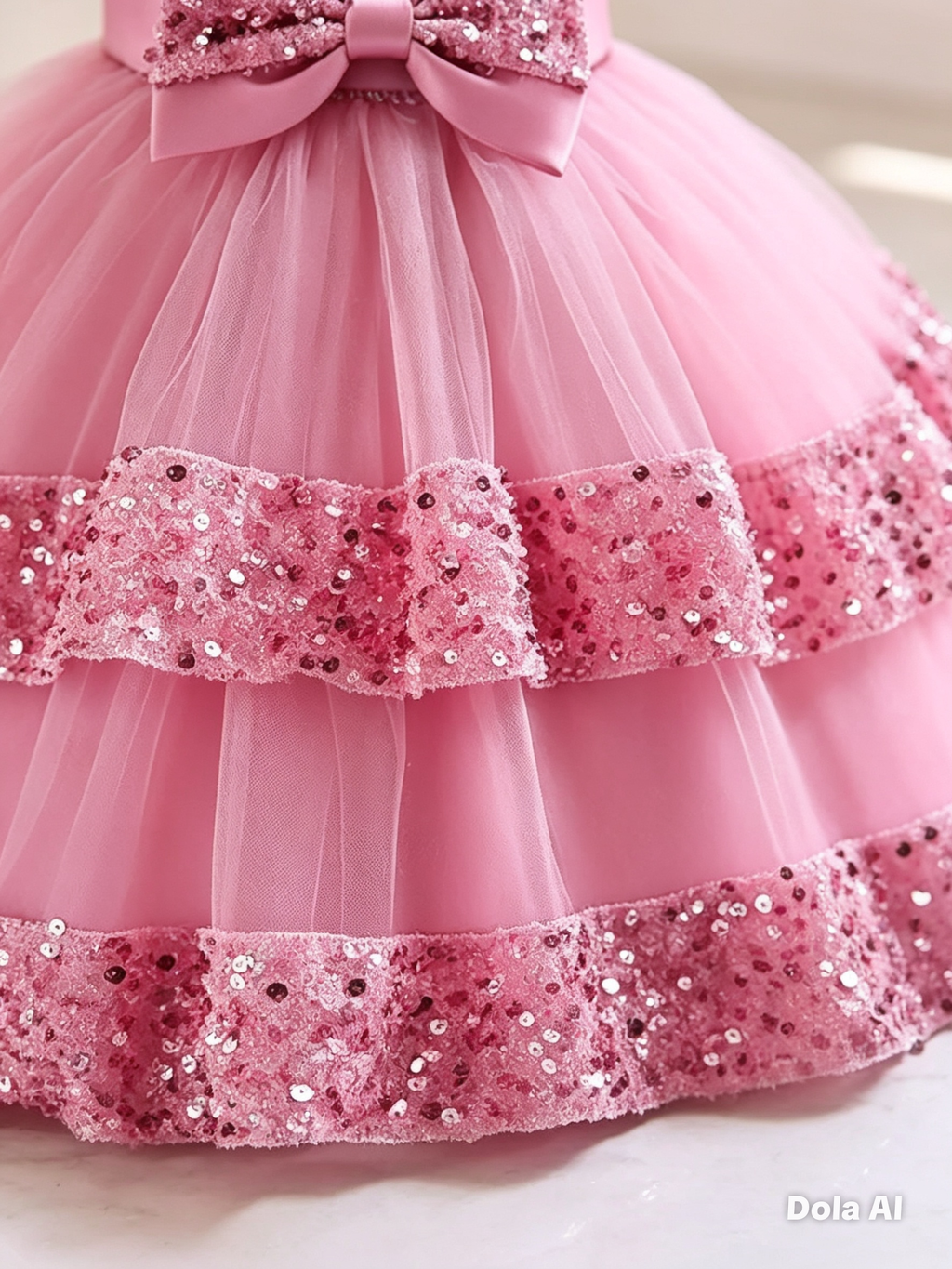 Vestido rosa elegante coquette