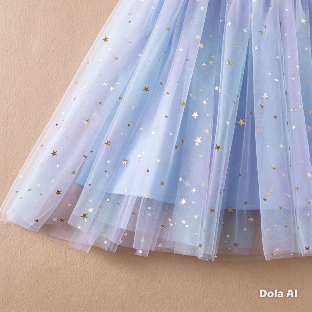 Vestido destellos de galaxia pastel