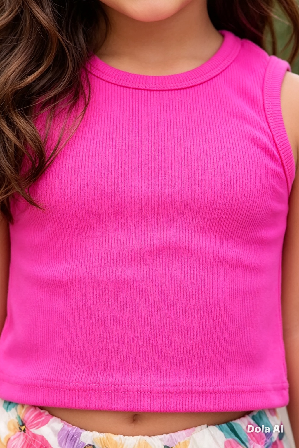 onjunto Infantil Blusa Fucsia y Palazzo Floral