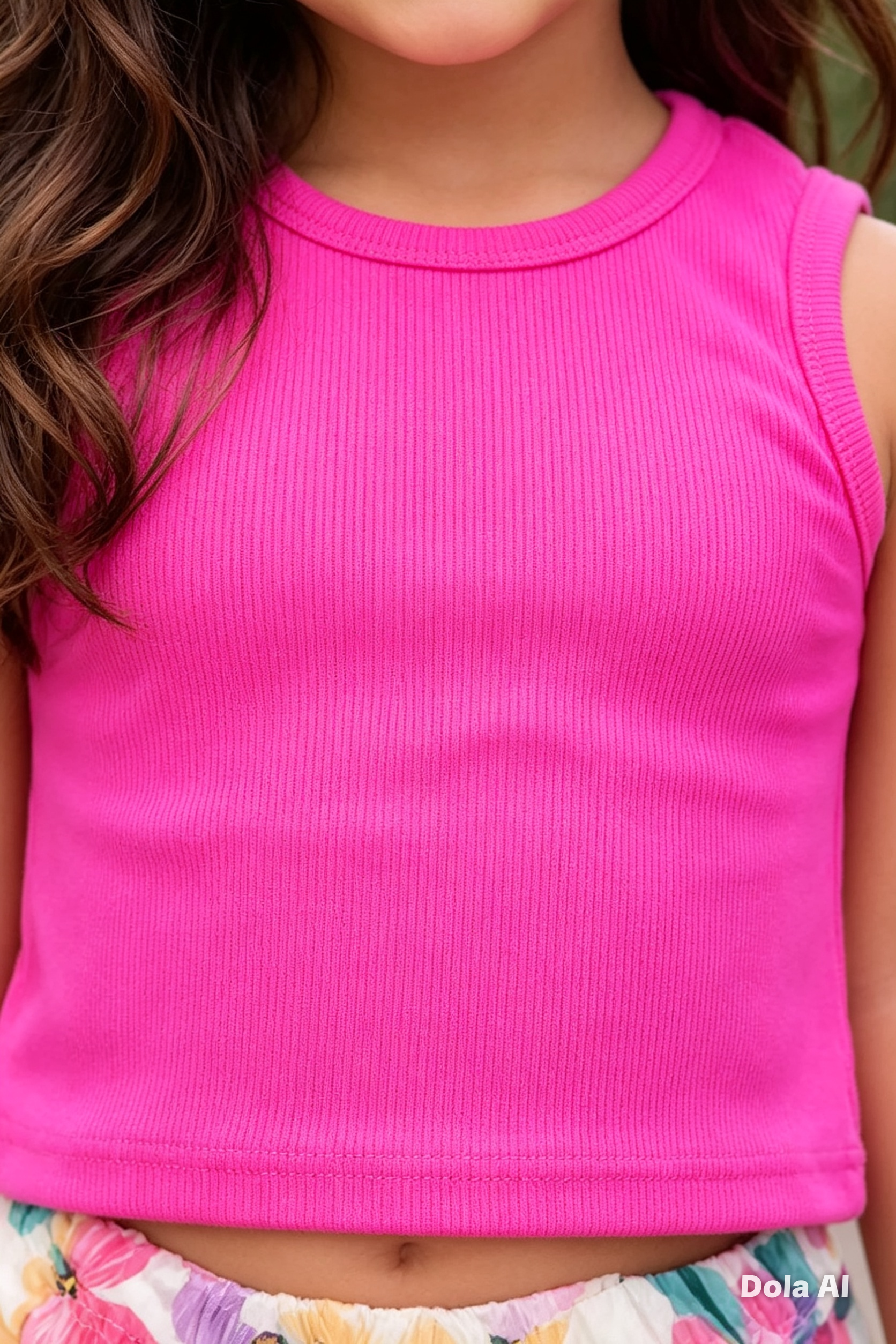 onjunto Infantil Blusa Fucsia y Palazzo Floral