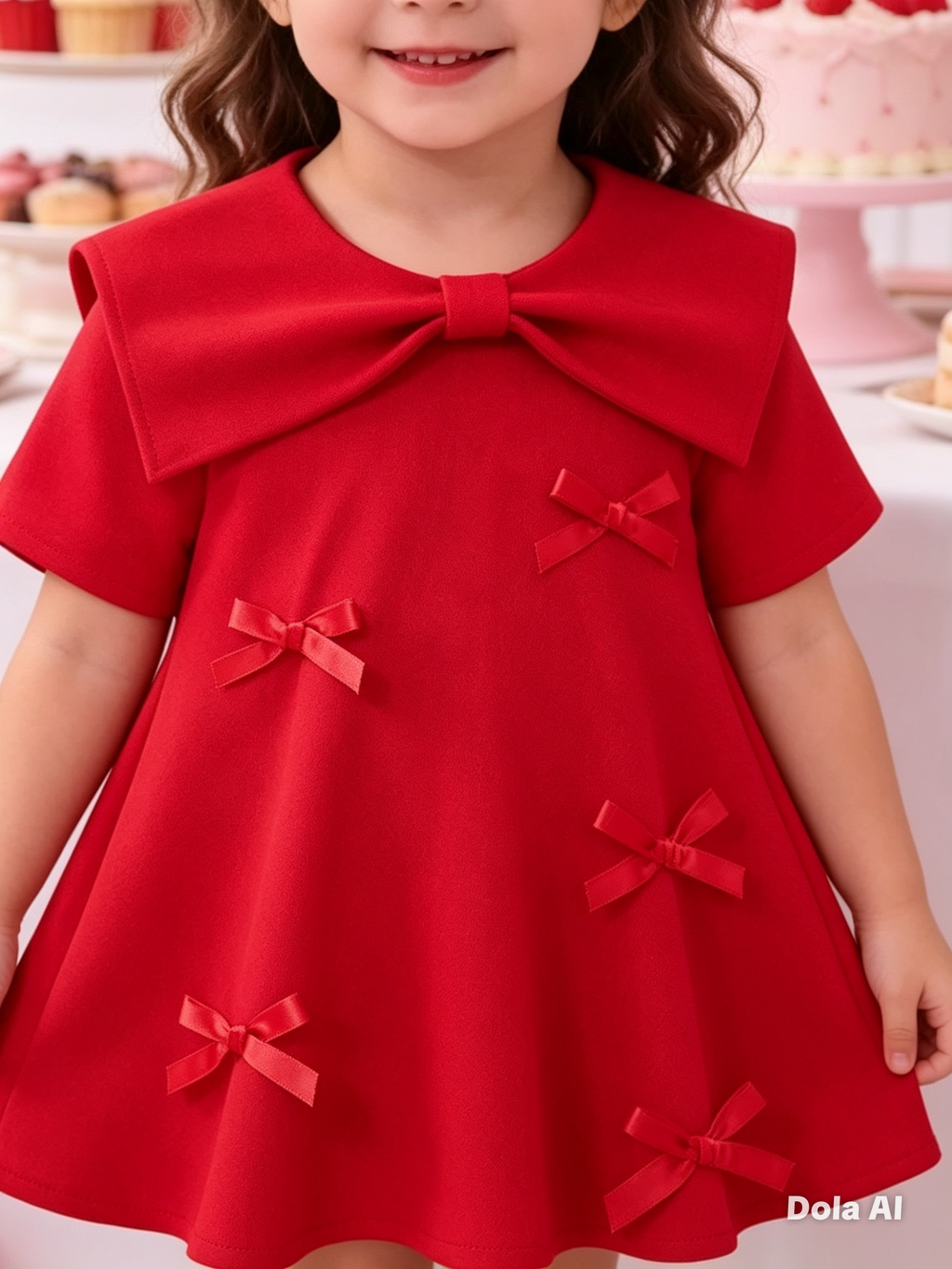 Vestido de Fiesta Elegante para Niña Cuello Marinero