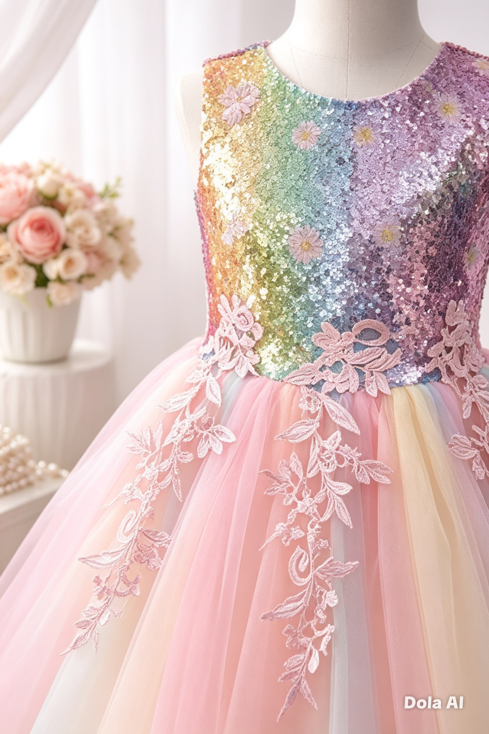 Vestido princesa encantada lentejuelas