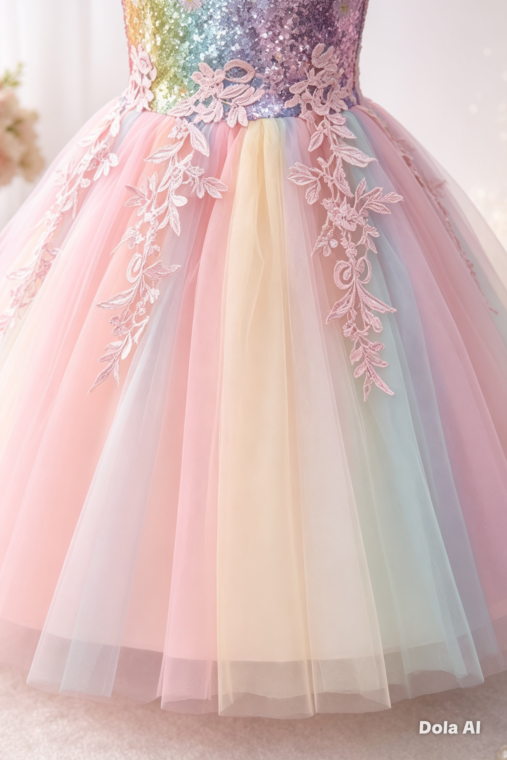 Vestido princesa encantada lentejuelas
