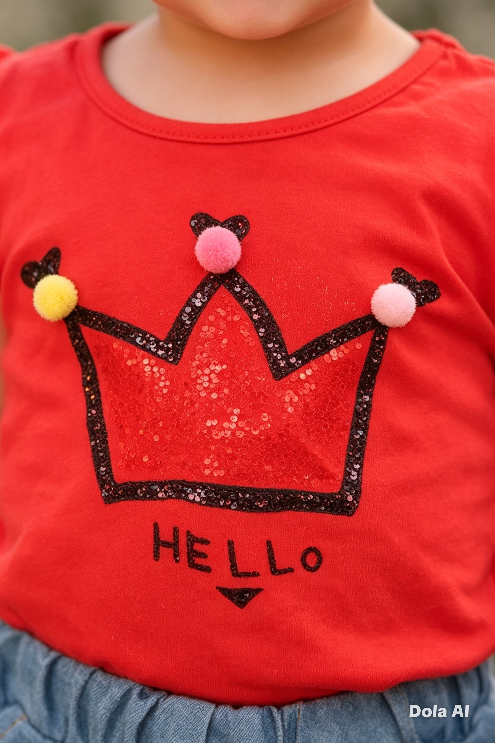 Conjunto Infantil Princesa Corazón Denim