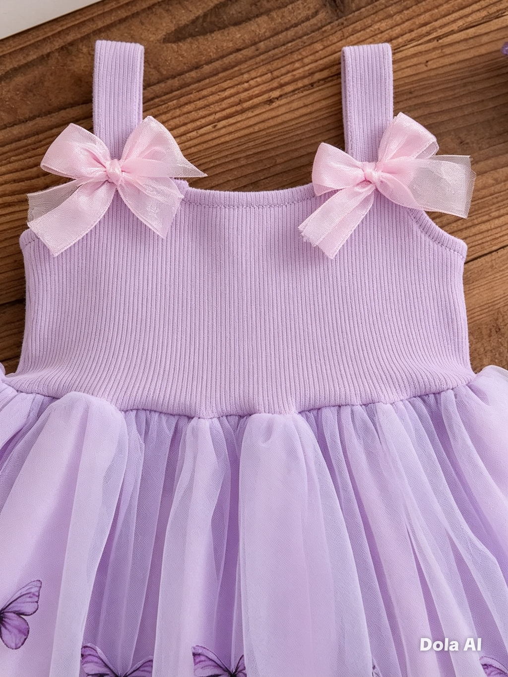 Vestido sueño  de mariposas lila