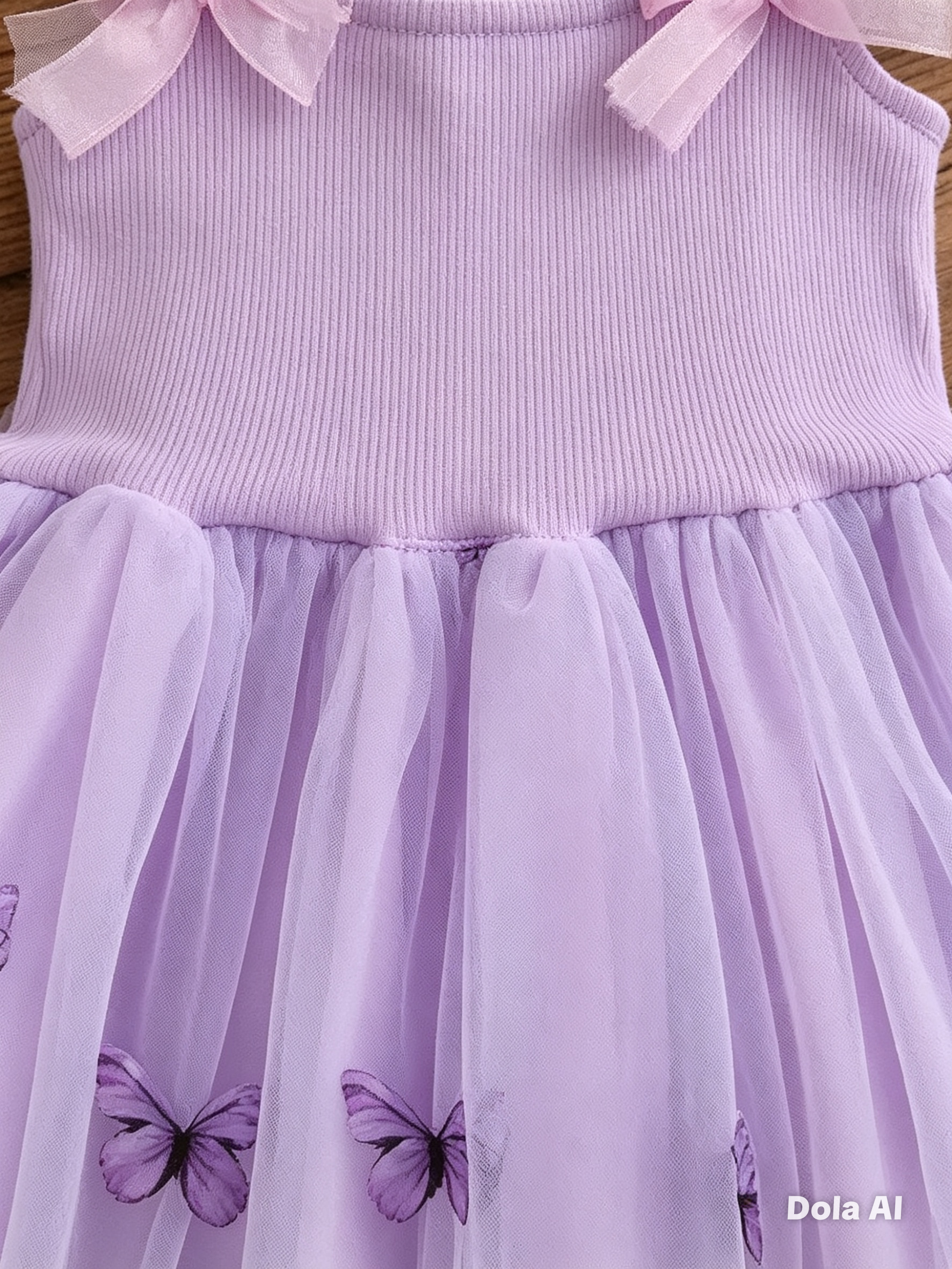 Vestido sueño  de mariposas lila