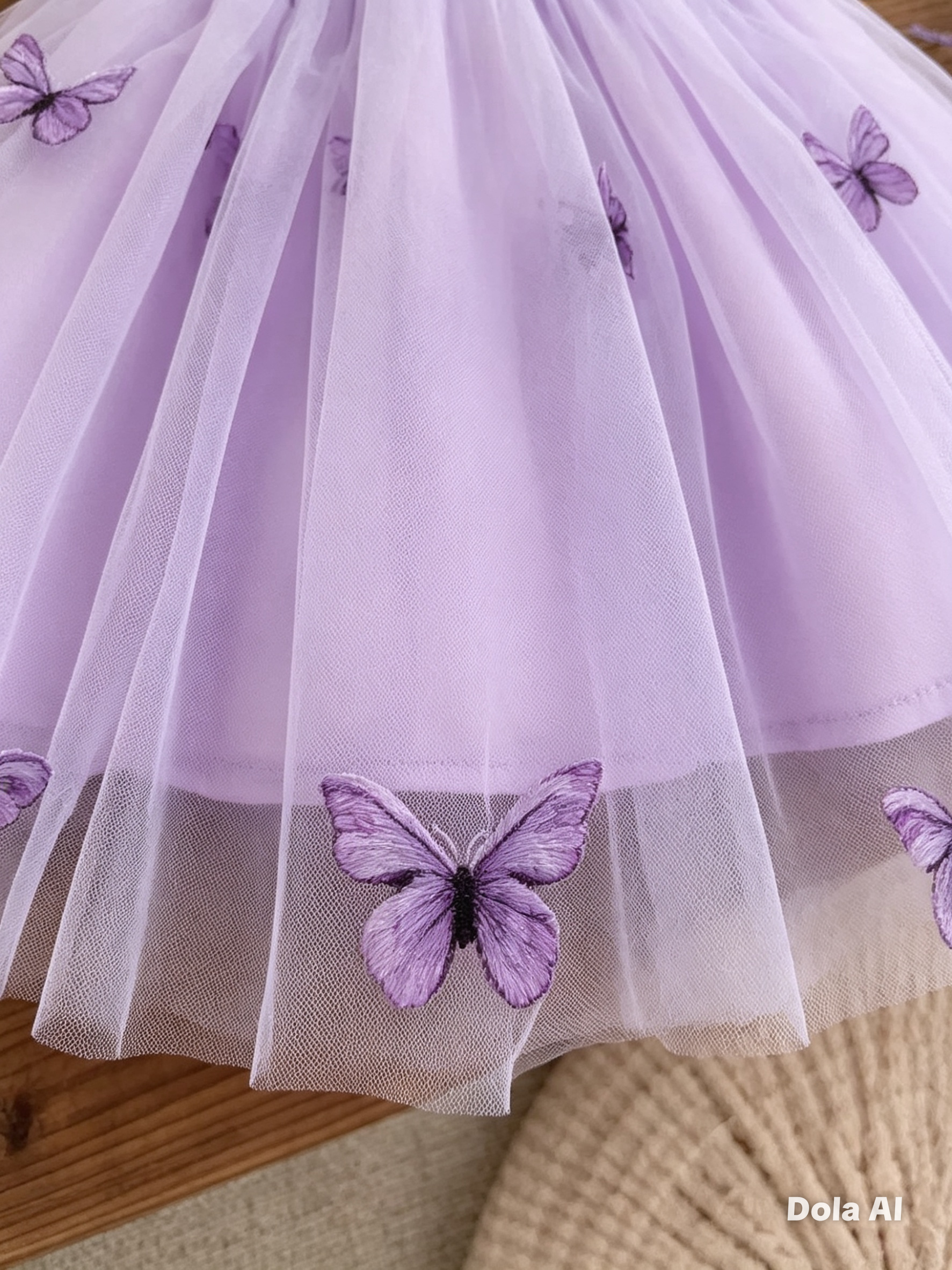 Vestido sueño  de mariposas lila