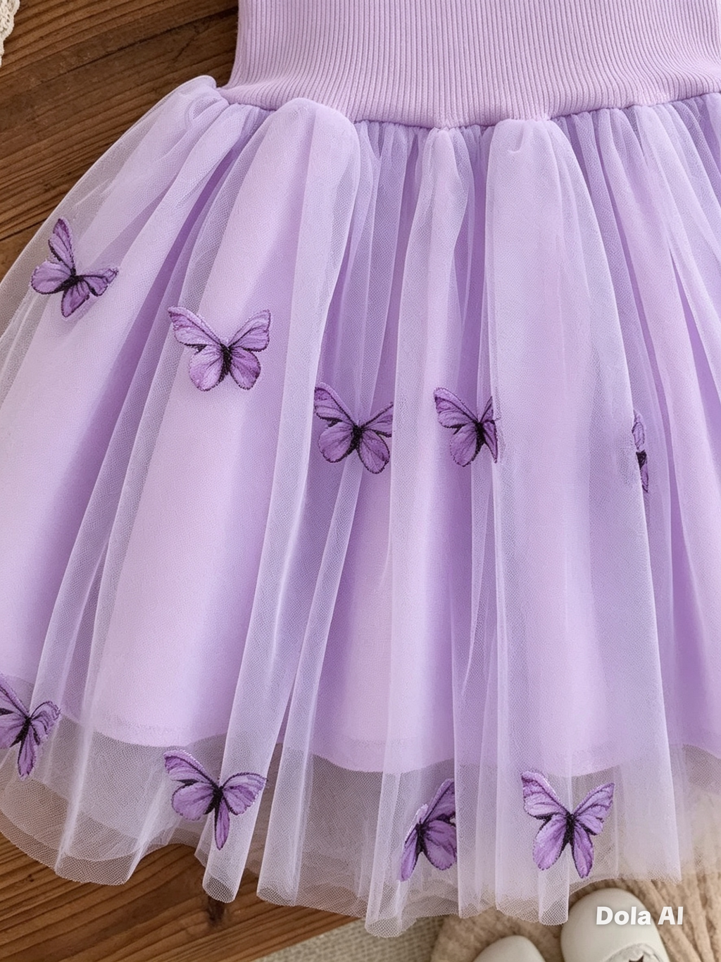 Vestido sueño  de mariposas lila