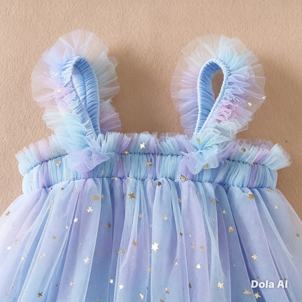 Vestido destellos de galaxia pastel