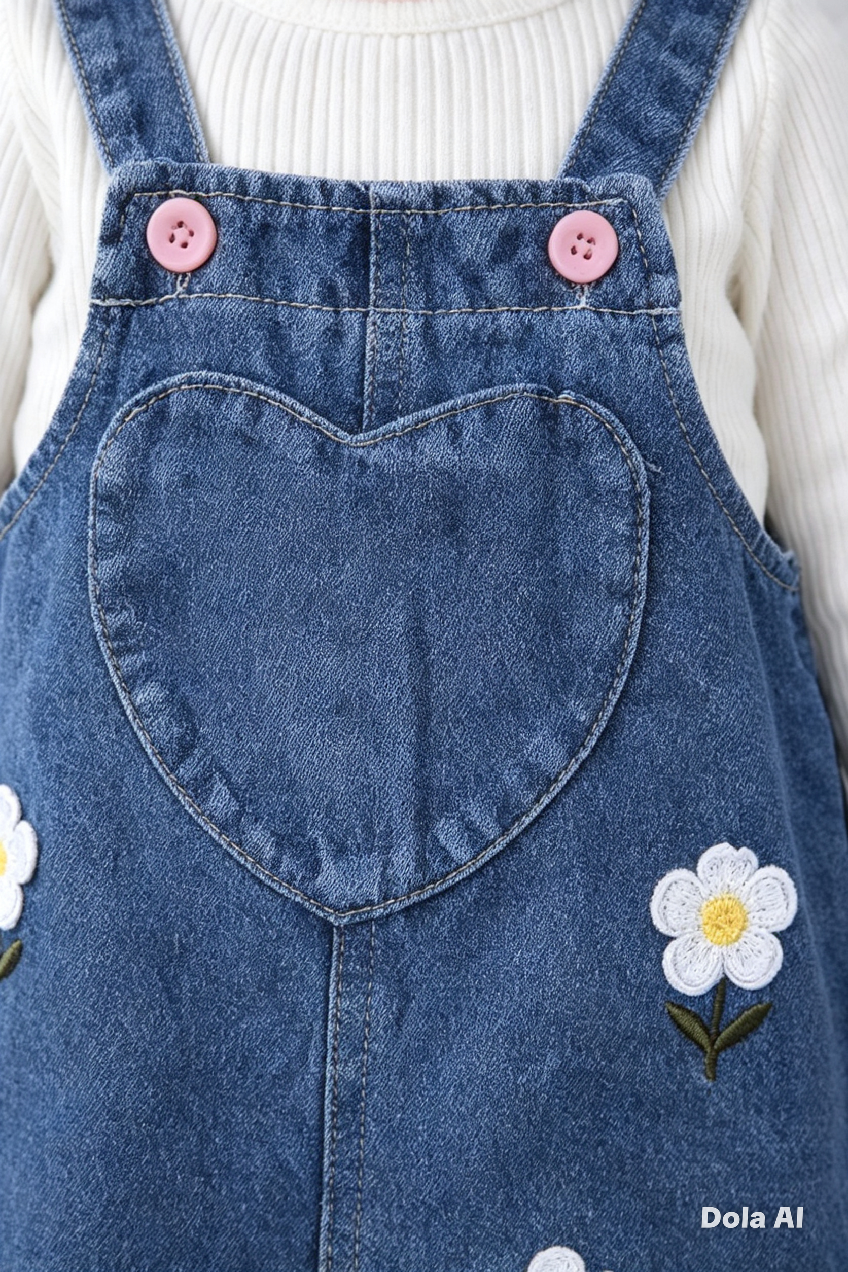 Vestido Jardín de Corazones Denim